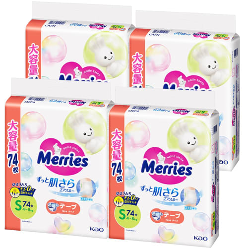 

[Tape S size] Mary s Smooth Air Through (4~8kg) 296 pieces (74 pieces x 4) Case item