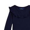 Polo Ralph Lauren T-Shirt FW25 Ruffled Round Neck Long Sleeve Kids tops 313978971-003