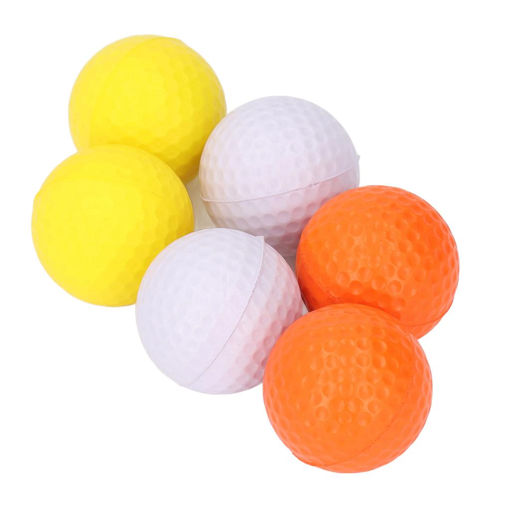 6Pcs Golf Balls Set 3 Colors Textured Surface Balls and PU Storage Pouch Golf Equipment Kit for Golf Enthusiast Training
