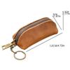 Wallet Anti-lost Mini Leather Coin Purse Thin Solid Color Men Key Ring Pouch Credit Card Holder Classic Car Key Bag Women