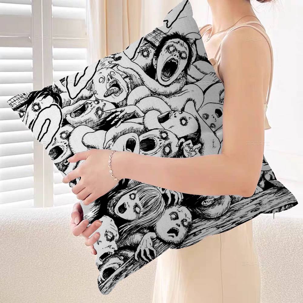 Anime Tomie Junji Ito Stitch Lucky Dragon Pillow Cover Sofa Cushion Cover Home Room Decoration Children Gift
