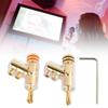 1 Pair Gold Plated Speaker Wire Connectors Solderless Speaker Plugs  Amplifier Systems