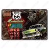 Alte Route 66 Blechschilder Get Your Kicks on US 66 Metallposter Vintage Wandkunst Dekoration für Garage Club Wohnzimmer Zuhause