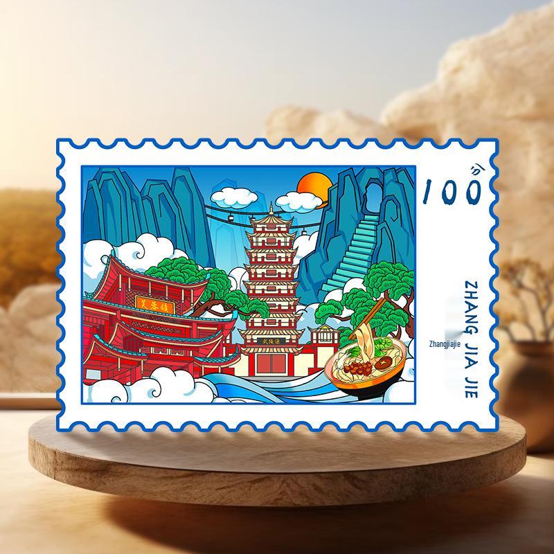 Changsha 3D Wooden Refrigerator Magnet - Hunan City Travel Souvenir