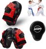 Valleycomfy Punching Mitts Boxing Punching Gloves Mitts Training Martial Arts Karate Practice Relieve Lack of Exercise (Black Red)