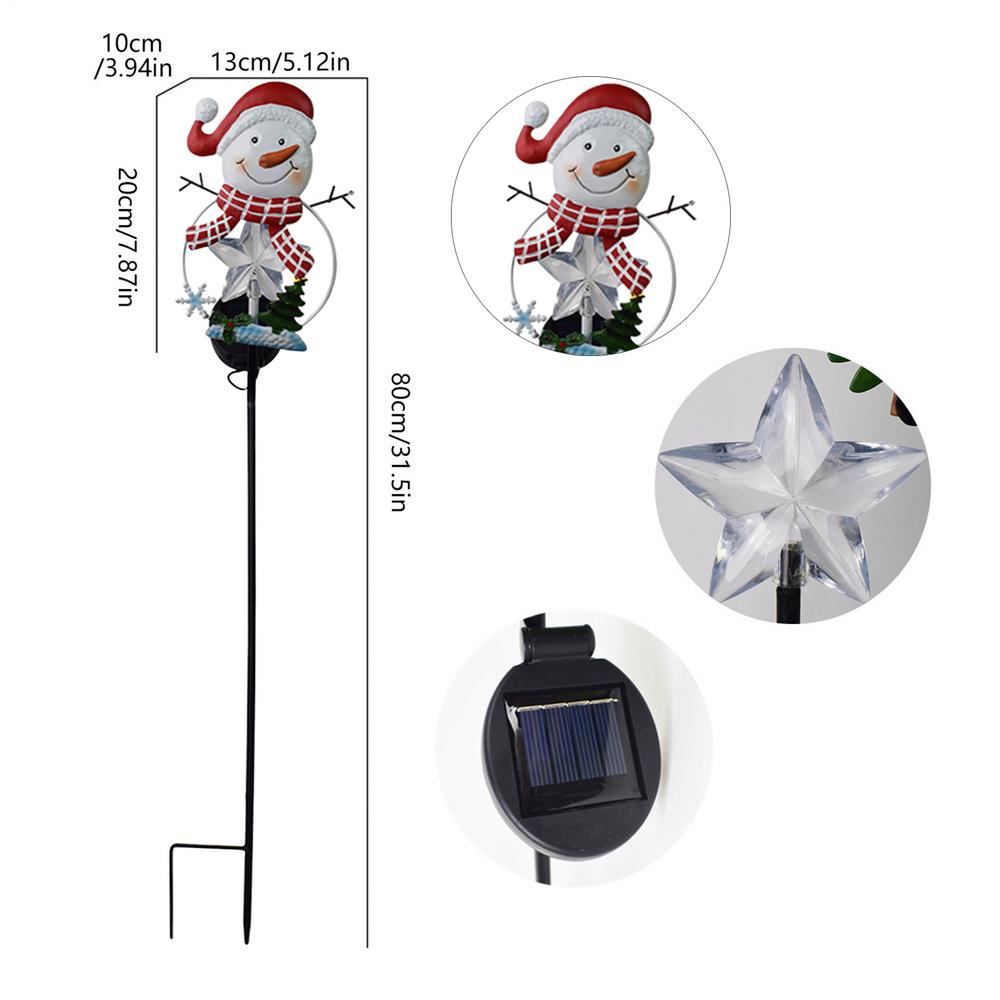 Solar Lights Garden Lawn Decorative Lights Outdoor Solar Santa Claus Snowman Reindeer Lights LED Ambient Lighting Garden Stake