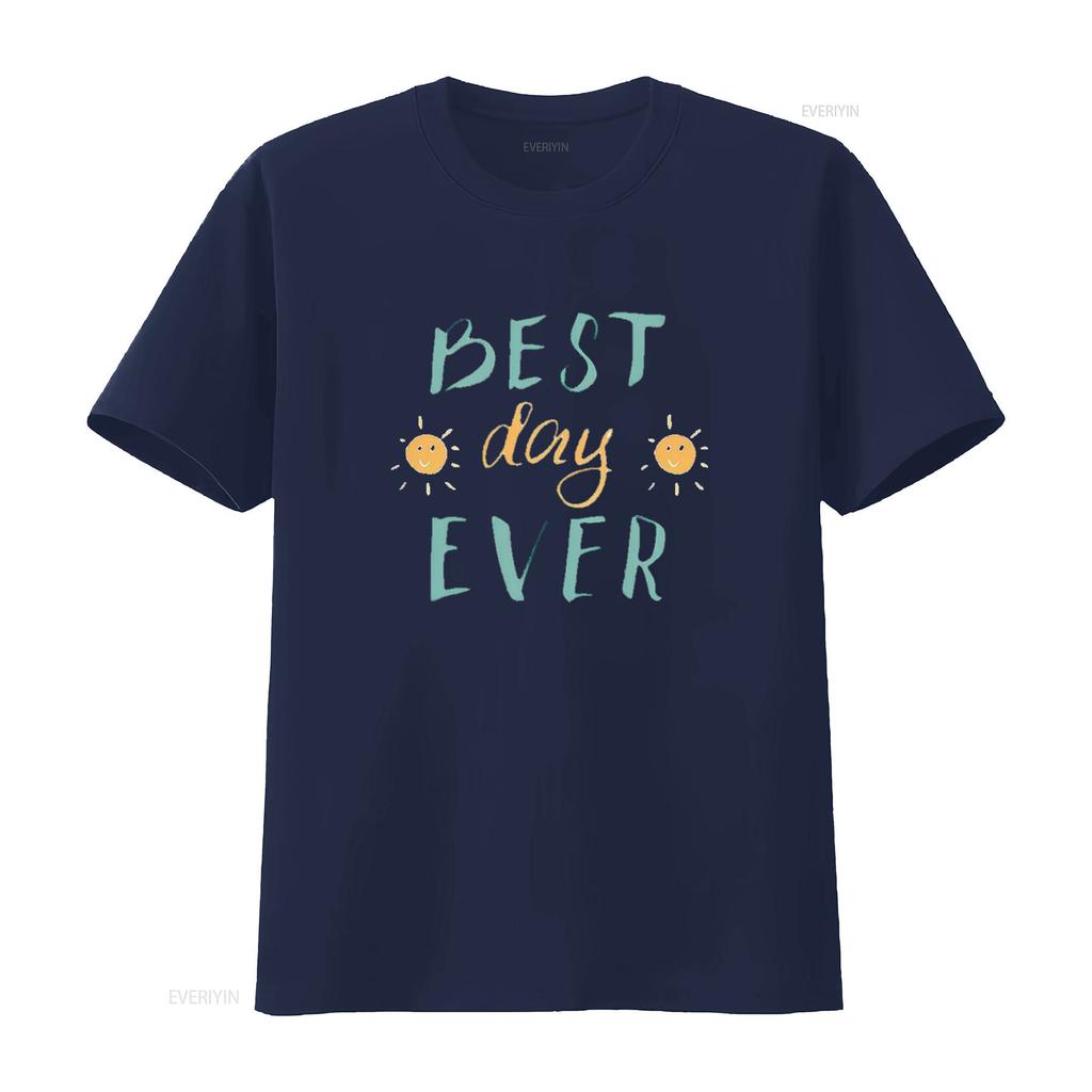 BEST DAY EVER Vintage T Shirt White 2X Large vintage Washed homme Stretched streetwear Breathable graphic Slightly Comfortable