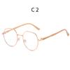 1PCS Anti Blue Light Metal Polygons Myopia Glasses Unisex Computer Eyewear for Women Men Myopic Optical Goggle