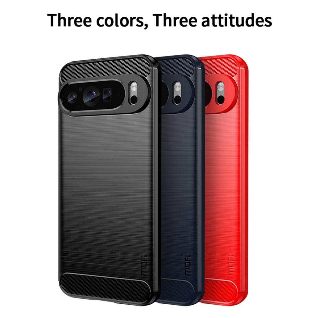 MOFI JK TPU Series-1 For Google Pixel 9 Pro Flexible TPU Phone Case Carbon Fiber Texture Phone Cover