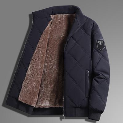 New Style of Executive Cotton Jacket for Men Middle-aged and Elderly Men's Jacket Plus Cotton Thickened Warm and Stand