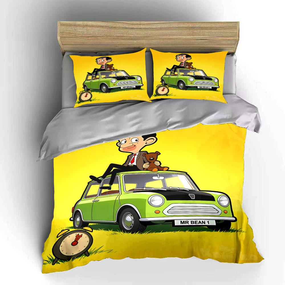 Car, man, teddy bear. Bedding sets Duvet cover sets Duvet covers Pillowcases(1 * Duvet Cover 2 * Pillowcases without duvet insert)