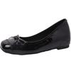 Solid Color Single Shoes, Light Mouth Women's Versatile Commuting Bow, Gentle Summer New Fashion Casual Shoes Are Not Tired