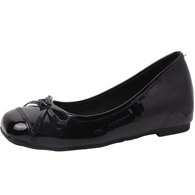 Solid Color Single Shoes, Light Mouth Women's Versatile Commuting Bow, Gentle Summer New Fashion Casual Shoes Are Not Tired