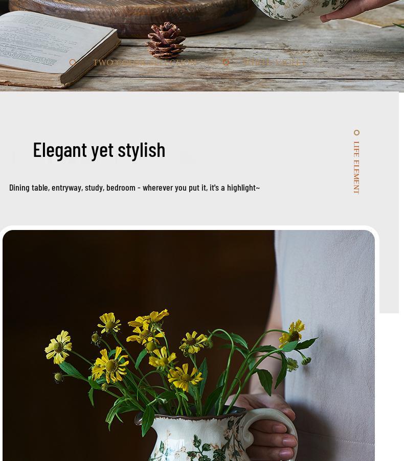 American Country Crackle Glaze Ceramic Milk Jug Vase - Pastoral Feng Shui Flower Arrangement Retro Decor