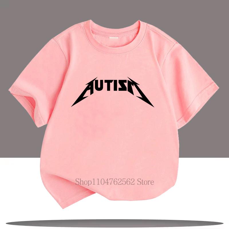 Autism Teenager Print Tshirts Children Clothing Summer Casual Fashion Boys Girls ONeck Colorful Short Sleeve Tops Kids Tshirt