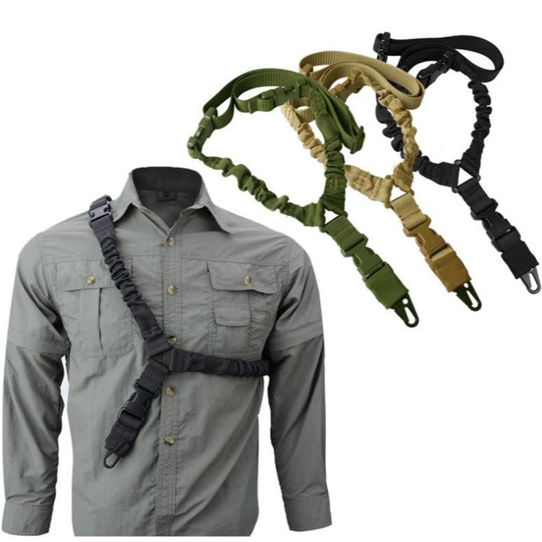 Tactical Nylon Crossbody Single-Point Gun Sling for Outdoor Use 115 cm зелёный