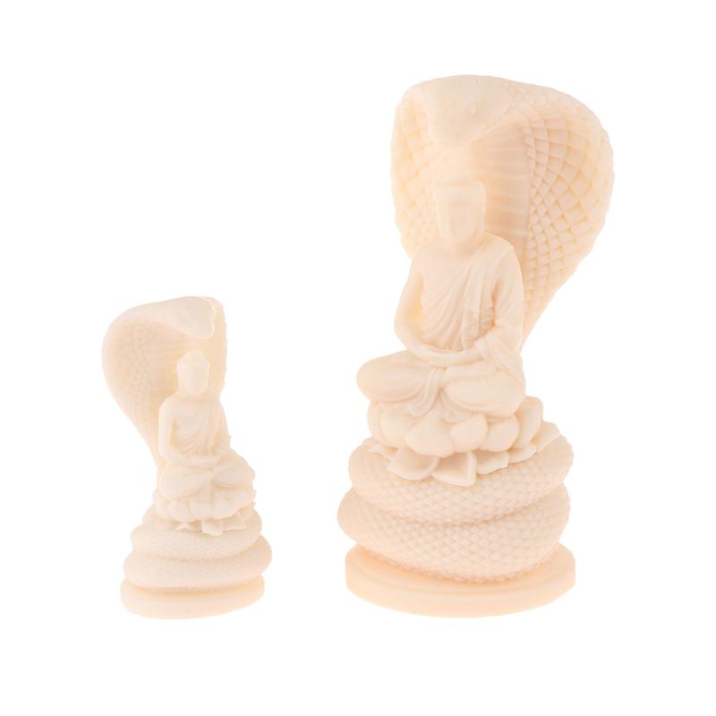 Socha Bílého Hada Šákjamuniho Buddhy, Vynikající Feng Shui Dekorace pro Domov a Kancelář, Bohatství a Štěstí, Náboženský Dárek