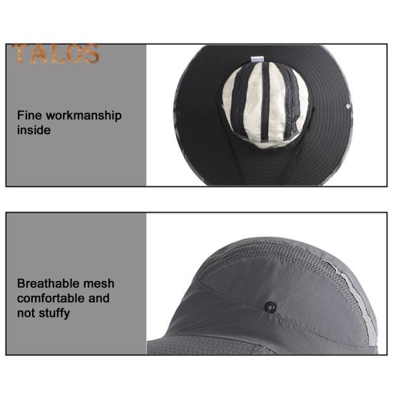 Rybářský klobouk se solárním ventilátorem, široký klobouk proti slunci, větruodolný design, rybaření, kempování, turistika, muži, ochrana proti slunci, klobouk s ventilátorem