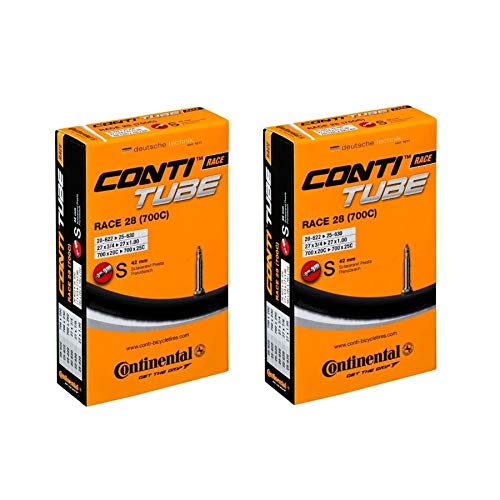 

Set of two Continental Race28 700x20-25c Presta 42mm tubes [Imported]
