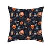 Halloween Style Decorative Cushion Cover Horror Pattern Polyester Pillowcase Pillow Cover For Sofa Home Room Festival Decor