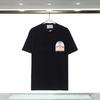 280g Double Yarn Cotton T-Shirt Couples Casablanca Castle Print Short Sleeve Round Neck Loose Fit