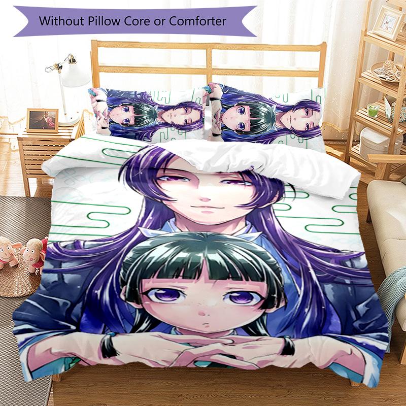 3pcs The Apothecary Diaries Design Cover Set - HD Printed Bedding with 1 Cover and 2 Pillowcases - Perfect for Home and Dorm Decor