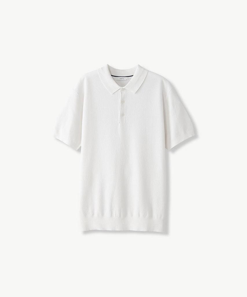 STCO Diems Ice Touch Collar Knit_Ivory (Classic Fit)_Dktvb01Csi
