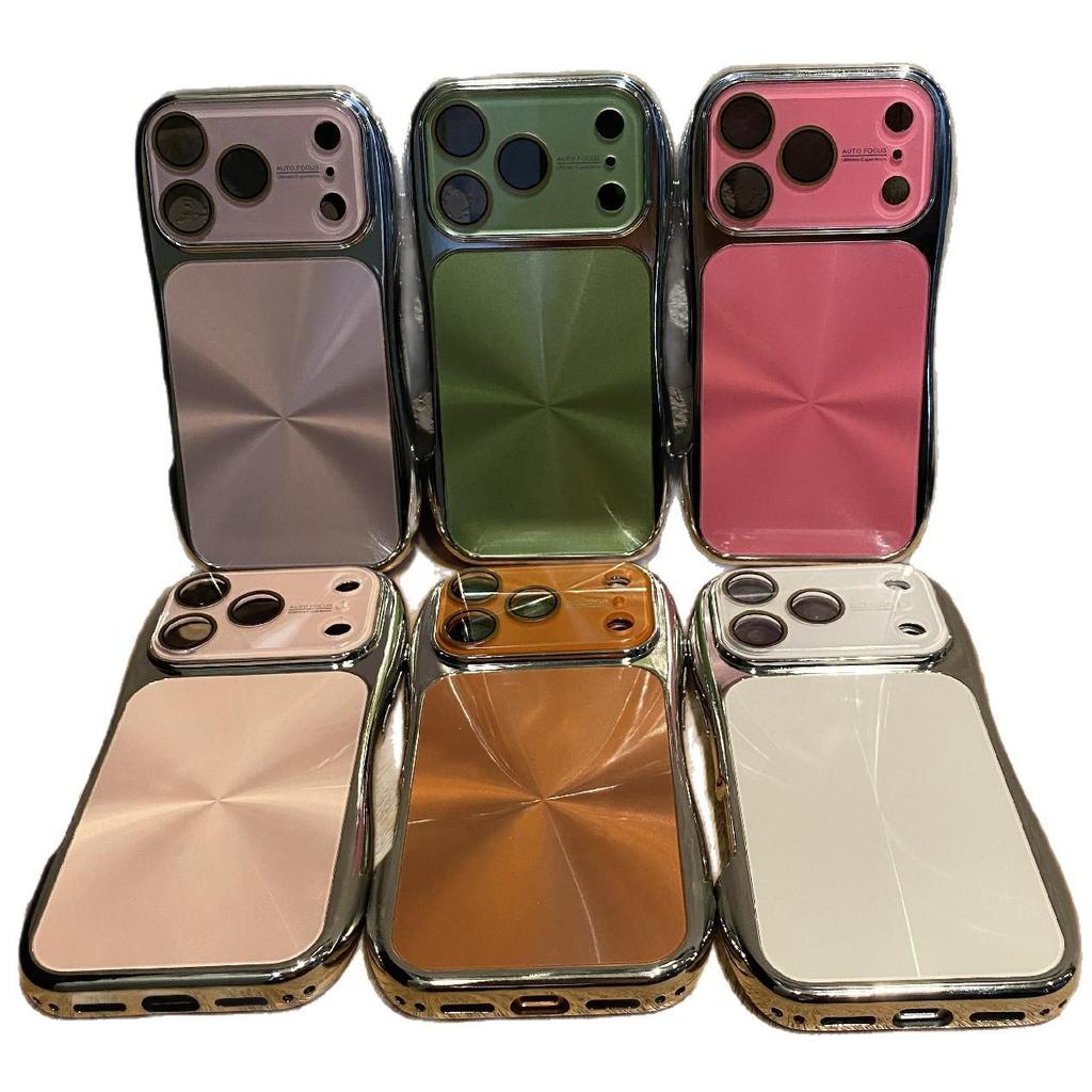 Aurora CD Pattern Electroplated Case for Apple 17 Pro, 16 Pro Max, 15 Pro, 13/12 Slim Waist