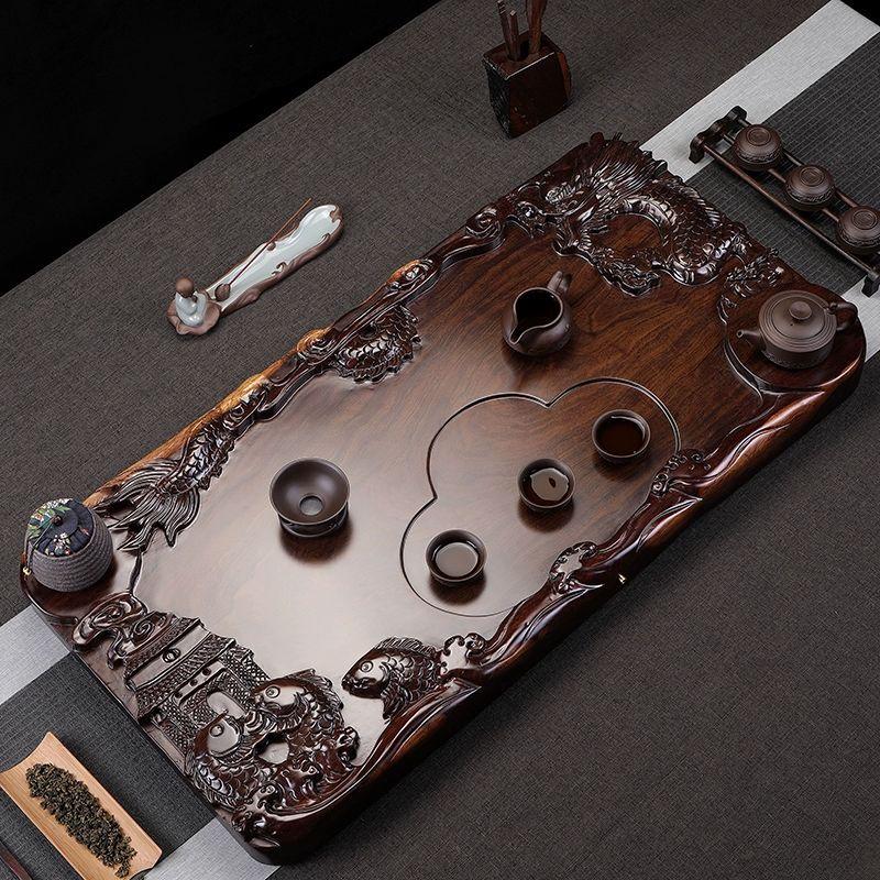Solid Ebony Wood Tea Tray