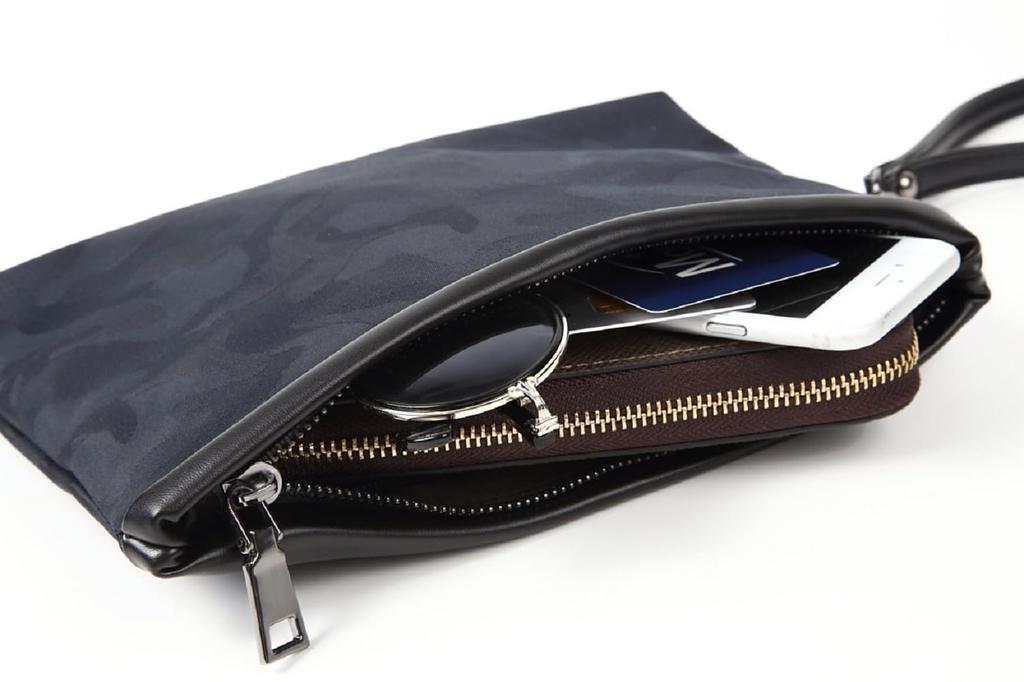 Camouflage Clutch Size M [cmy Select] Men's Bag, Indigo,