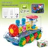 USB Charging Rotating Transparent Train with Music and Lights - Children's Toy Car