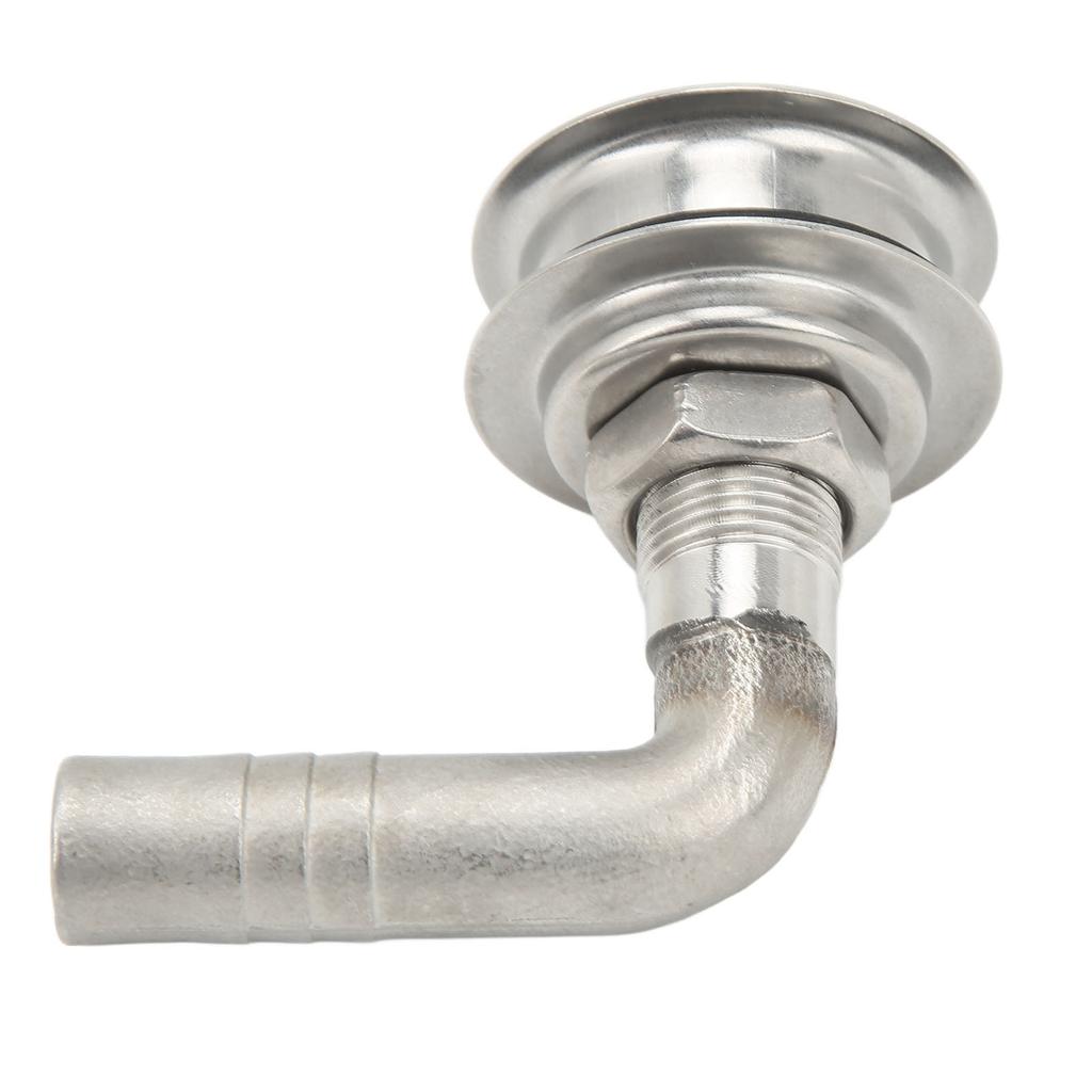 Fuel Tank Vent with Mounting Gasket 90 Degree Elbow Marine Grade 316 Stainless Steel Fit for Boat Yacht
