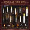 Halloween Decorations, Harry Floating Battery Operated Candles with Potter Magic Wand Remote, Flameless Hanging Flickering LED Candle Light,