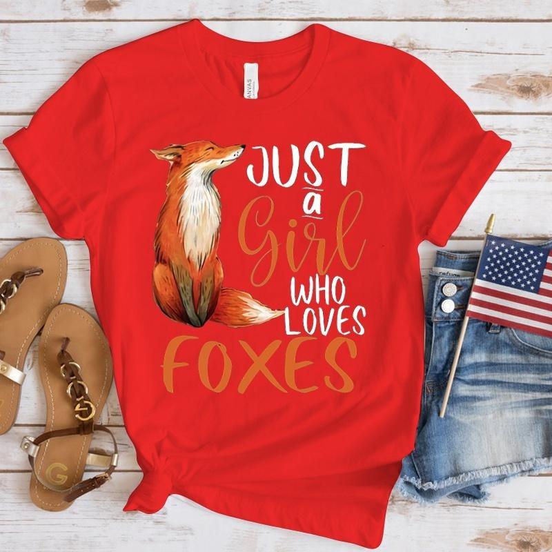 Foxes Printed Kids Adult T-shirt Summer Women's and Men's Casual Outdoor Girl and Boy Short Sleeve Tees Top Loose Pullover