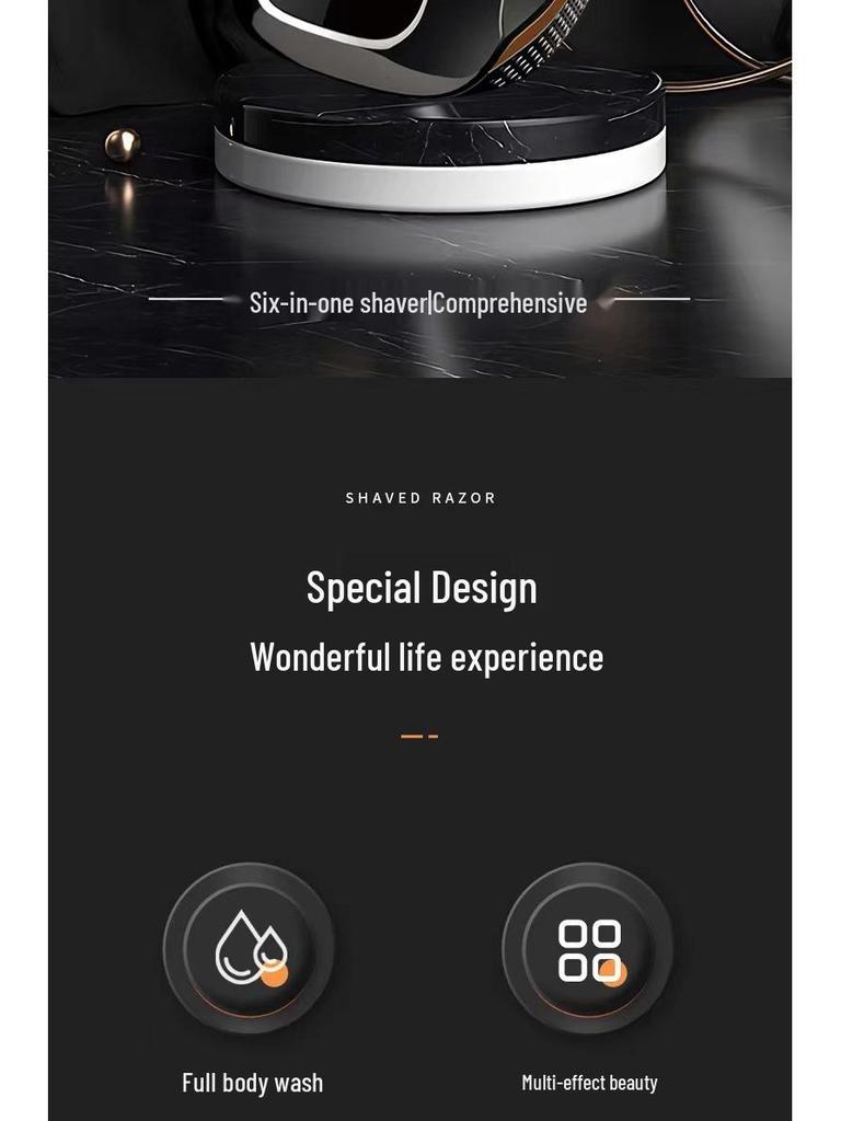 New Electric Bald Head Shaver - 7-Head Razor & Hair Clipper for Men