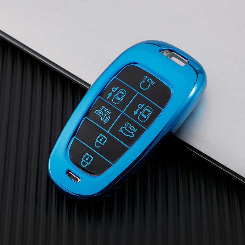 7 Buttons TPU Car Key Cover Case Cover for 2020 2021 Hyundai Sonata Nexo DN8 Santa Fe TM Tucson NX4 Staria Ioniq Accessories