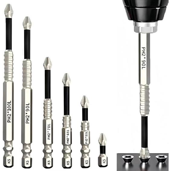 High Magnetic Screwdriver Drill Bit Set, 2025 New Anti-Slip Magnetic Electric Screwdriver Set, Strong Magnetic Durability Screwdriver Drill Bit Set,