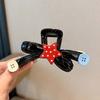 Korean Red Point Star Bowknot Hair Claw Clip for Women Sweet Acrylic Large Shark Clip Ponytail Headwear Hair Accessories