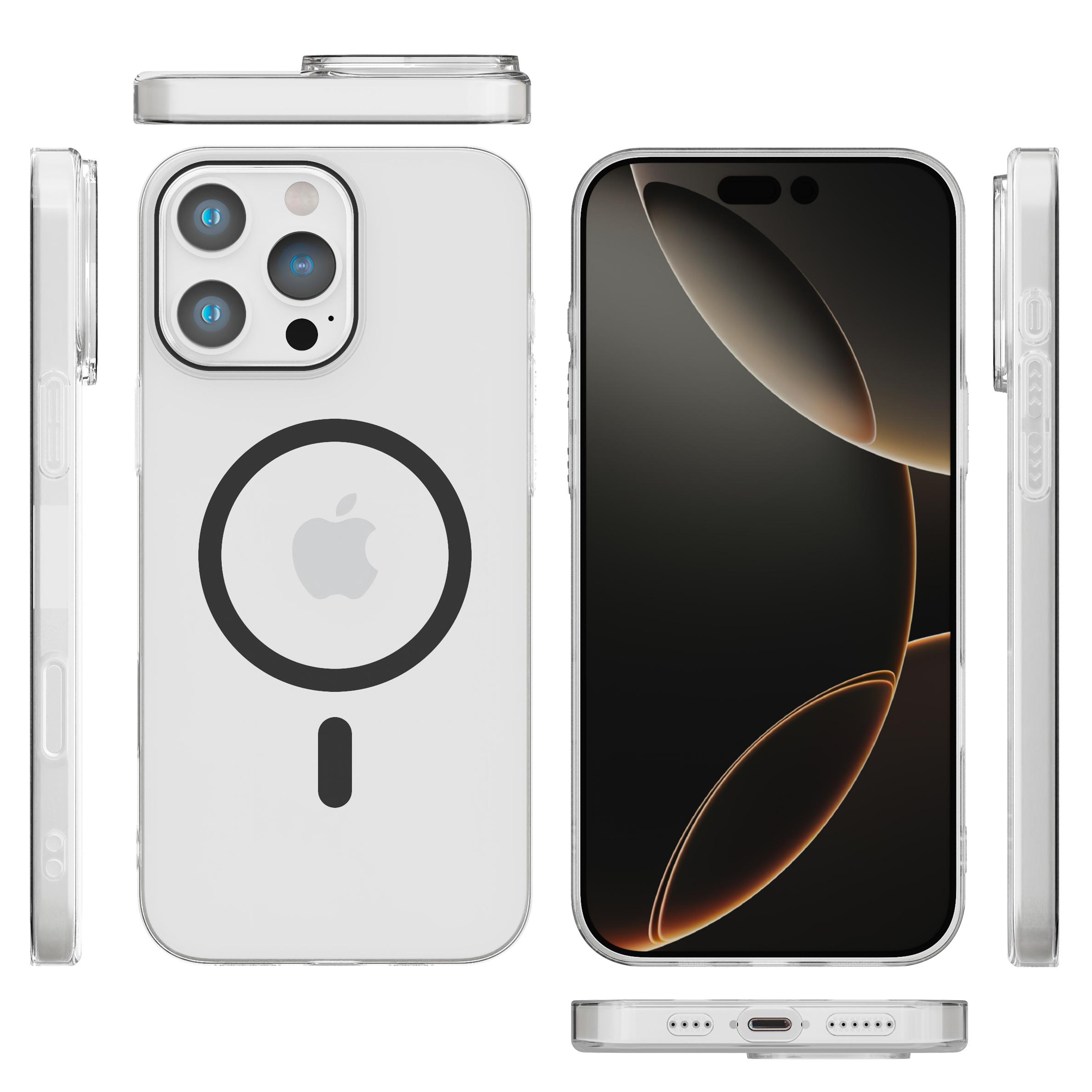 

Прозрачный чехол против пожелтения для Magsafe Mag Safe iPhone 17E 17 E Air 16 Pro Max 15 Plus 14 13 12 11 17Pro 16Pro 15Pro Магнитный ударопрочный чехол для телефона iPhone 11promax