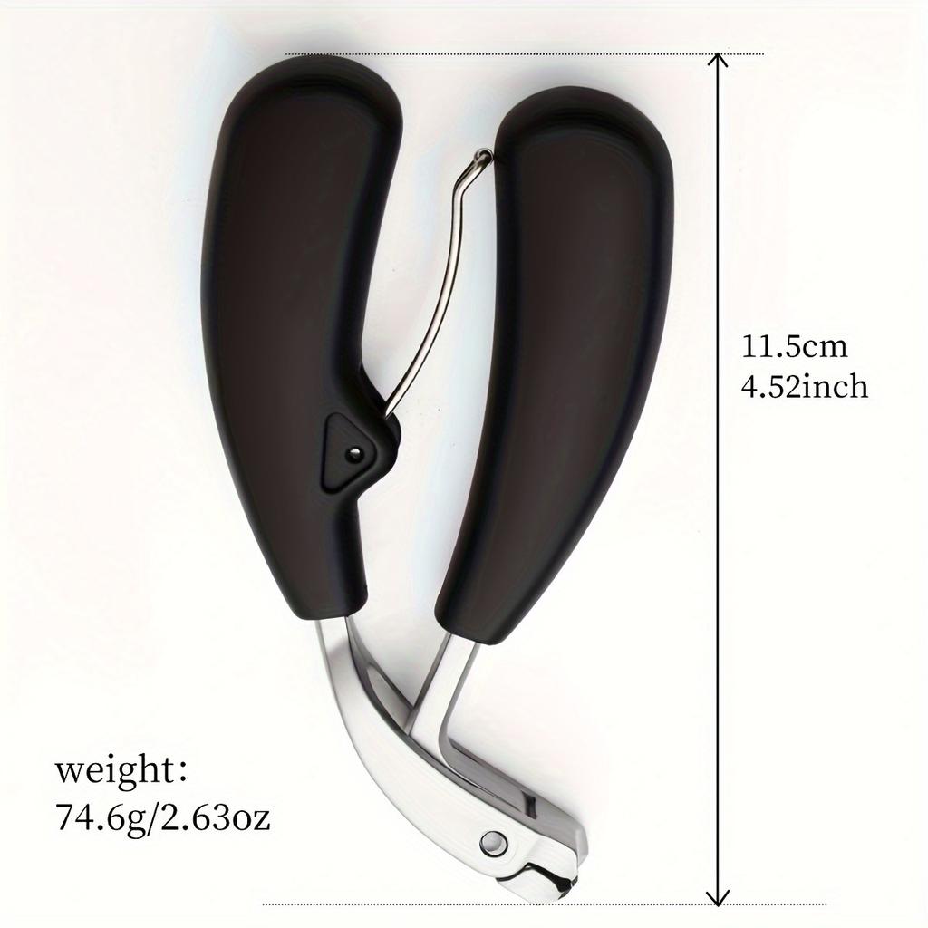 Unghiere profesionale din oțel inoxidabil, tuns unghii de la picioare cu deschidere largă anti-stropire, lamă ascuțită, mâner lung ergonomic