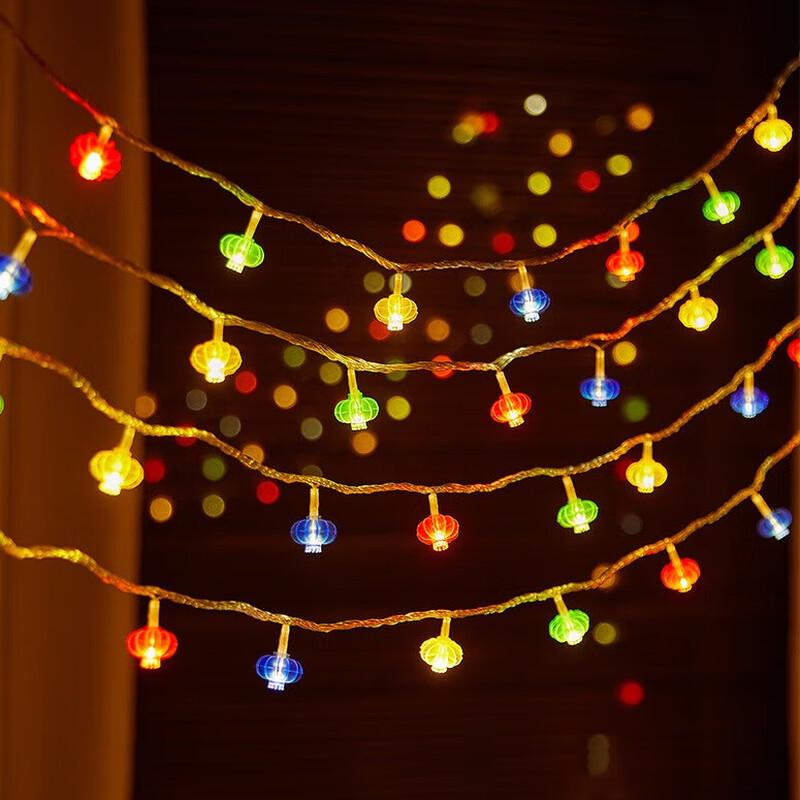 Outdoor Decorative Colorful Lantern String Lights 1.5m 10 Lights
