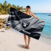 Las Vegas Raiders Customized Name Text Beach Towel, Soft Absorbent Towel Beach Pool Travel Personal Gift