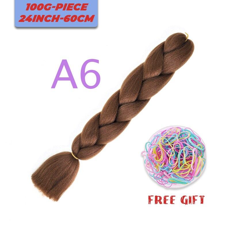 MERISIHAIR Single Ombre Color Synthetic Hair Extension Crochet Twist Jumbo Braiding Long Hair