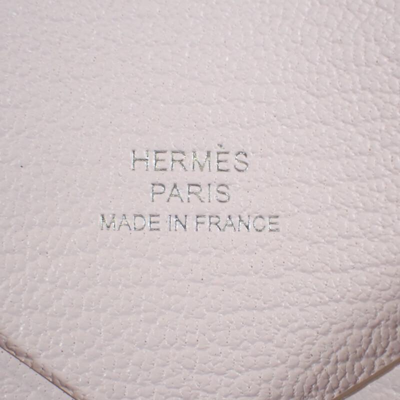 HERMES   Coin Case Mauve Pail Mens