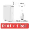 white d101 with 1 roll of 12x40mm label paper