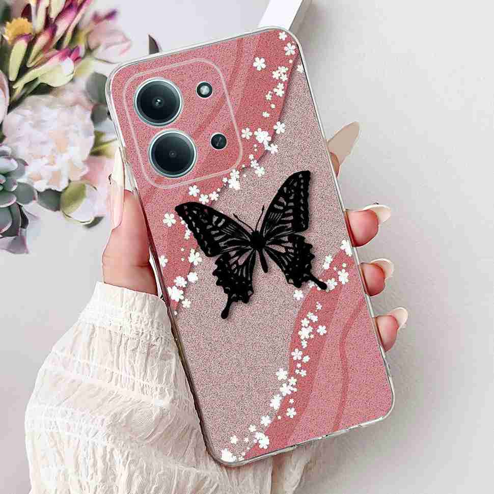 For Xiaomi Redmi 15C 4G 25078RA3EA Case New Butterfly Cute Cat Soft Silicone TPU Cover For Redmi 15C 15c 4G 6.9" Phone Casing