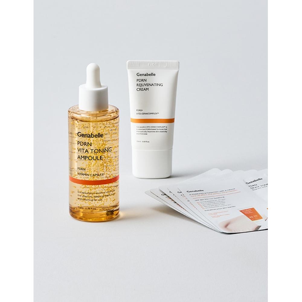 Genabelle Pdrn Vita Toning Ampoule 70ml Pdrn Creme 20ml+Tone Up Sonnencreme 1ml 5