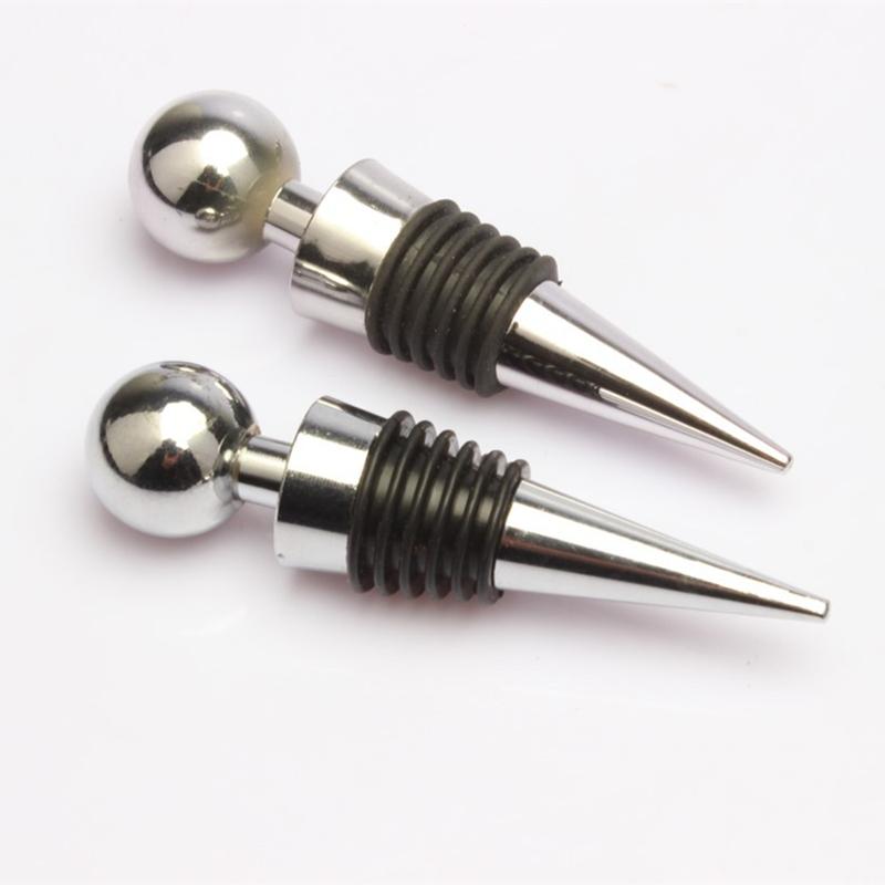 1 Piece Red Wine Stopper Zinc Alloy Silver Bronze Wine Stopper Bar Wine Set Holiday Gift Wholesale