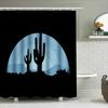 Desert Cactus Shower Curtain Desert Botanical Landscape Nature Themed Bathroom Decor Rustic Southwestern Home Decor Farmhouse Sh