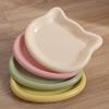 Multicolored Plastic Cat Bowl, In Cartoon Cat Shape, Whisker-Friendly Cat and Small Dog Pet Dish - Suitable for Dry/Wet Food and Water